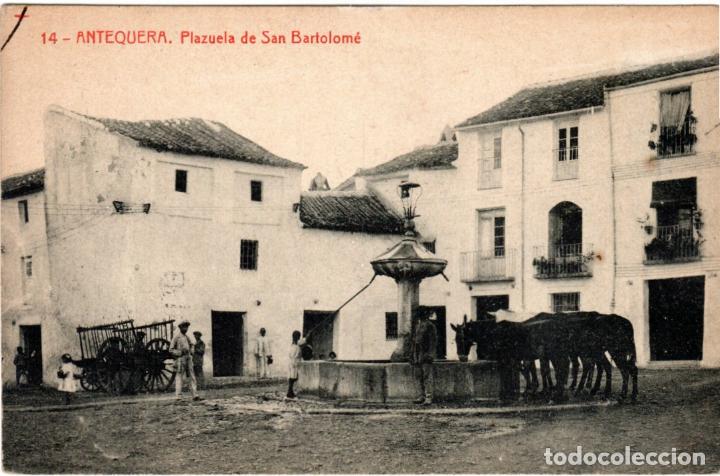 Cartoline: BONITA POSTAL - ANTEQUERA (MALAGA) - PLAZUELA DE SAN BARTOLOME - EDICION EL SIGLO XX - SERIE SEGUNDA