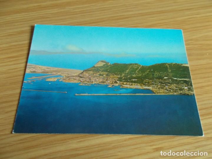 Postales: LA LINEA --CADIZ -- VISTA AEREA PE&Ntilde;ON DE GIBRALTAR