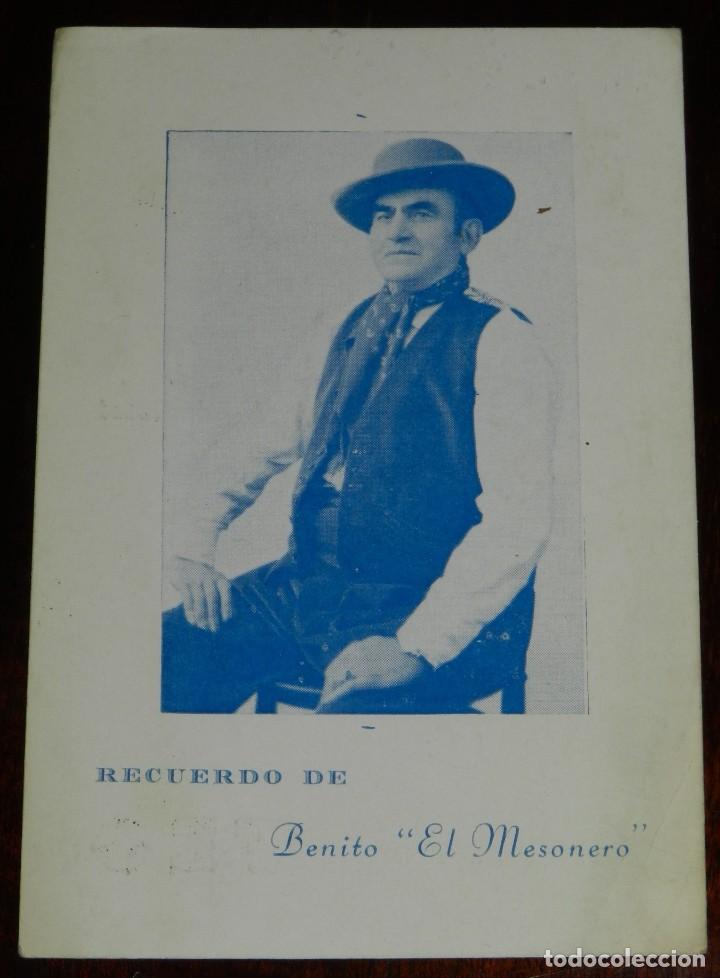 Postales: TARJETA CON PUBLICIDAD DE RONDA, RECUERDO DE BENITO EL MESONERO, MESON DEL PUENTE, MIDE 13,2 X 8,8 C