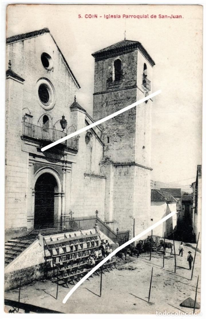 Postkarten: PRECIOSA POSTAL - COIN (MALAGA) - IGLESIA PARROQUIAL DE SAN-JUAN