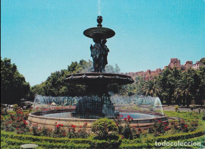 Postales: MALAGA, FUENTE DEL PARQUE Y ALCAZABA - EDITA BEASCOA N&ordm;912 - EDITADA EN 1963 - S/C