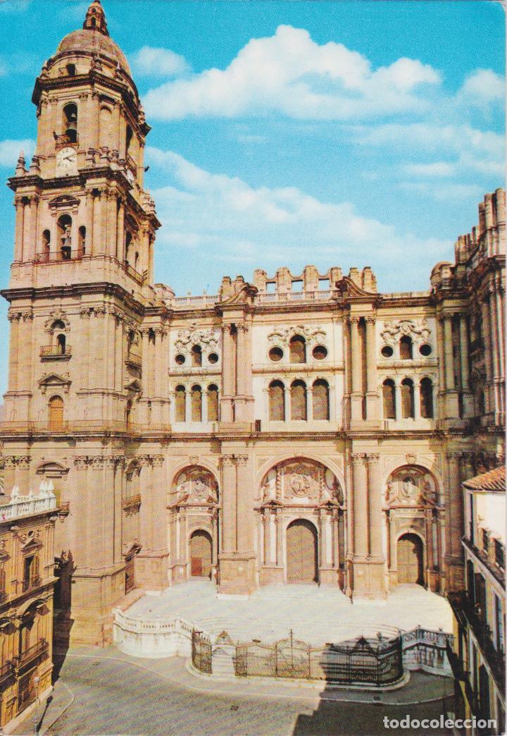 Postales: MALAGA, CATEDRAL, PUERTA PRINCIPAL - DOISA N&ordm;3044 - EDITADA EN 1964 - S/C