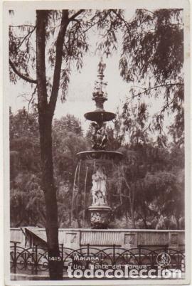 Postales: POSTAL DE MALAGA. UNA FUENTE DEL PARQUE P-ANMA-1137