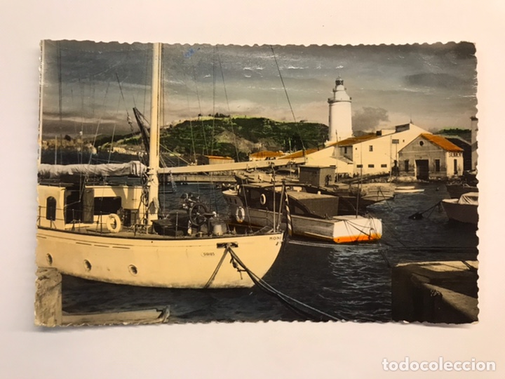 Postales: MALAGA Postal Coloreada No.339, Vista parcial del Puerto. Foto Cortes (a.1959) C&iacute;rculada