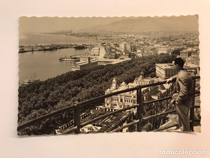 Postales: MALAGA. Postal Animada No.91, Vista Parcial desde Gibralfaro. Edic. Garcia Garrabella (a.1959)