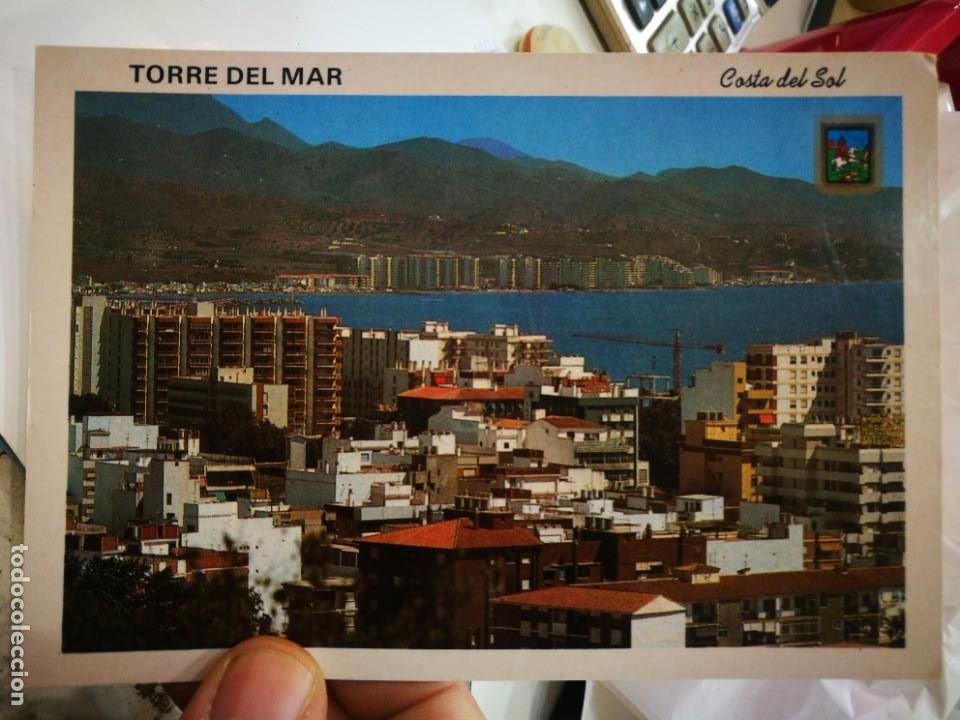 Postales: Postal TORRE DEL MAR Costa del Sol Vista General N 4 DOM&Iacute;NGUEZ S/C esquinas pel&iacute;n tocadas