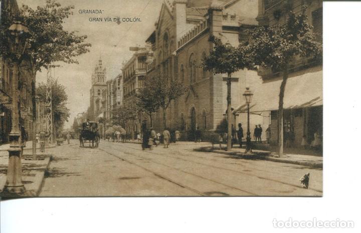 Postales: GRANADA-GRAN VIA DE COL&Oacute;N-HAUSER - Foto 1