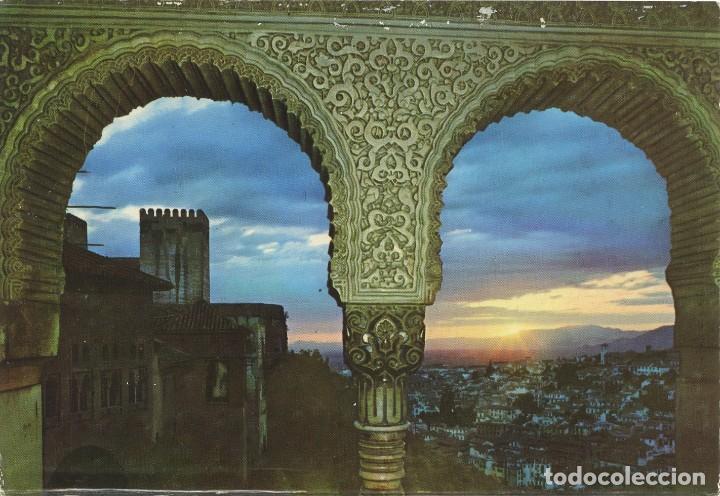 Postales: SERIE 45-N&ordm; 11-GRANADA. Alhambra. Puesta de sol... Sin circular. ED. KOLOR-ZERKOWITZ