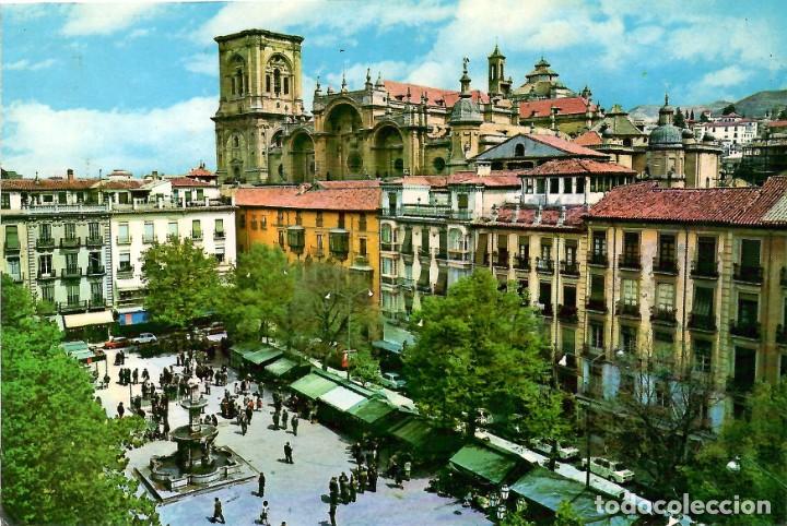 Postales: N&ordm; 1.146-GRANADA. Plaza de Bibarrambla. Circulada en 1981. ED. FRANCISCO GALLEGOS