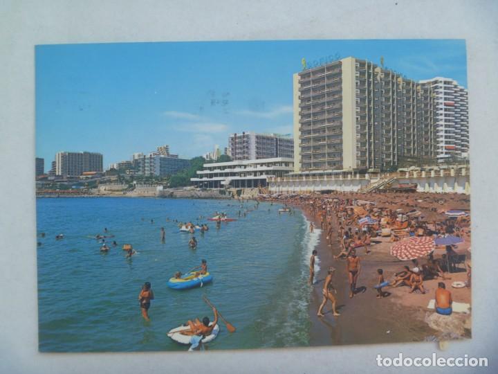 Postales: POSTAL DE BENALMADENA - COSTA ( MALAGA ): PLAYA DE TORREBERMEJA . SE VE HOTEL DE SOFICO