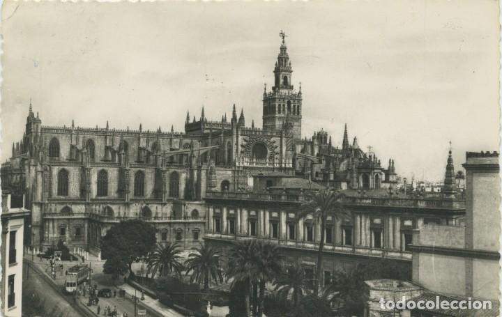 Postales: N&ordm; 69-SEVILLA. Catedral. Vista general. Circulada en 1954. ED. HELIOTIPIA ART&Iacute;STICA ESPA&Ntilde;OLA