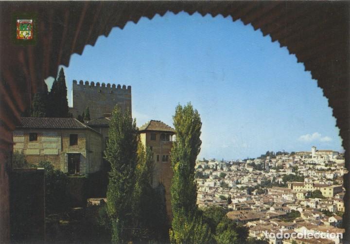 Postales: N&ordm; 29-GRANADA. Alhambra. Vista parcial del Albaic&iacute;n. Sin circular. ED. DOM&Iacute;NGUEZ