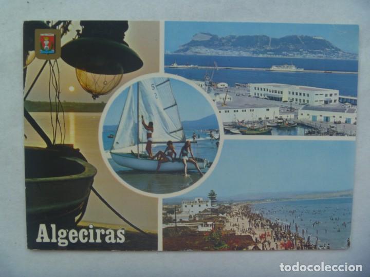 Postcards: POSTAL DE ALGECIRAS ( CADIZ ): BAHIA DE ALGECIRAS, PLAYA DEL RINCONCILLO . A&Ntilde;OS 60