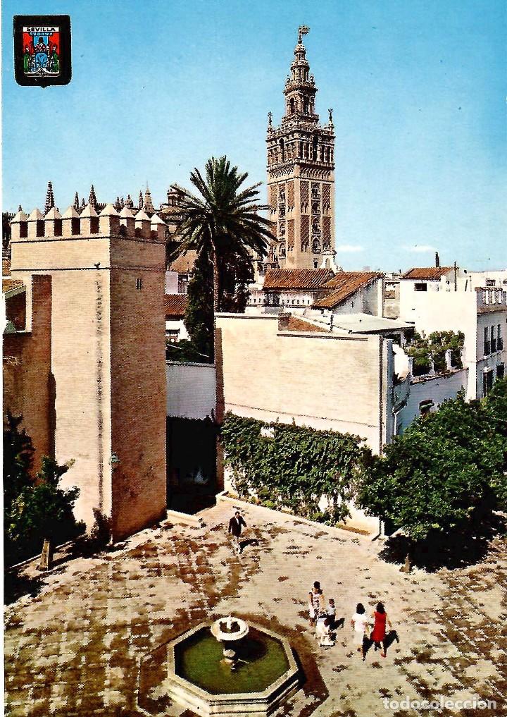 Postales: N&ordm; 143-SEVILLA. Plaza de la Alianza y Giralda. Sin circular. ED. DOM&Iacute;NGUEZ