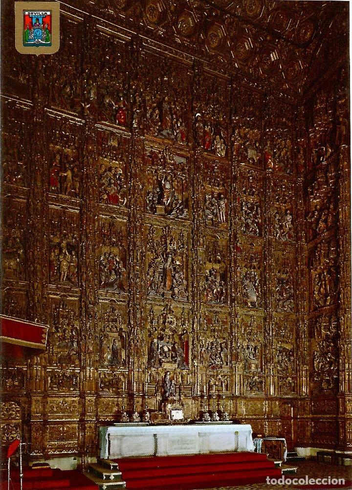 Postales: N&ordm; 5-SEVILLA. Catedral. Altar Mayor. Retablo. Sin circular. ED. DOM&Iacute;NGUEZ