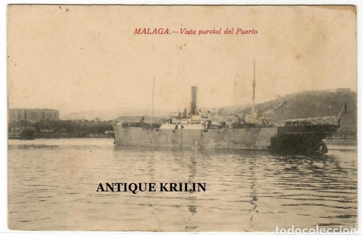 Postkarten: MALAGA / VISTA PARCIAL DEL PUERTO / EDICION RAFAEL TOVAL / SIN CIRCULAR