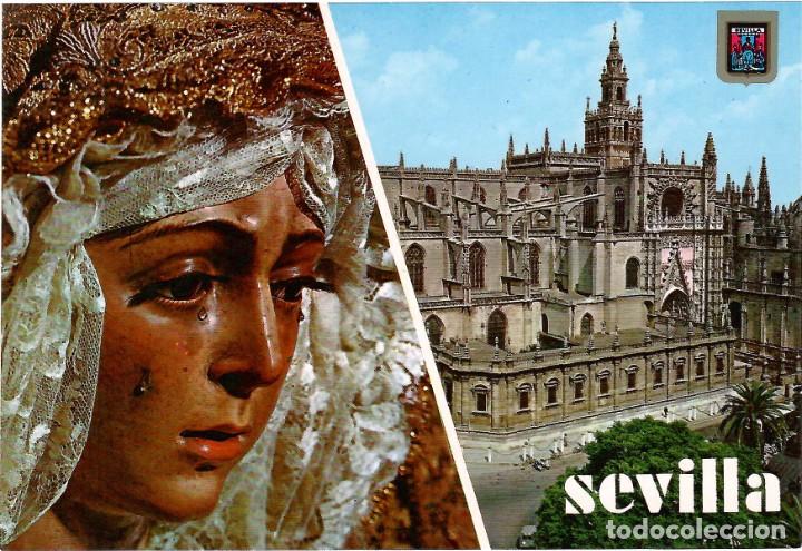 Postales: N&ordm; 65-SEVILLA. La Macarena. Catedral. Circulada en 1988. ED. DOM&Iacute;NGUEZ