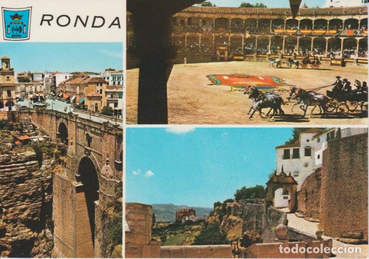 Postkarten: (51) RONDA. PUENTE Y ARCO ARABE, PLAZA DE TOROS