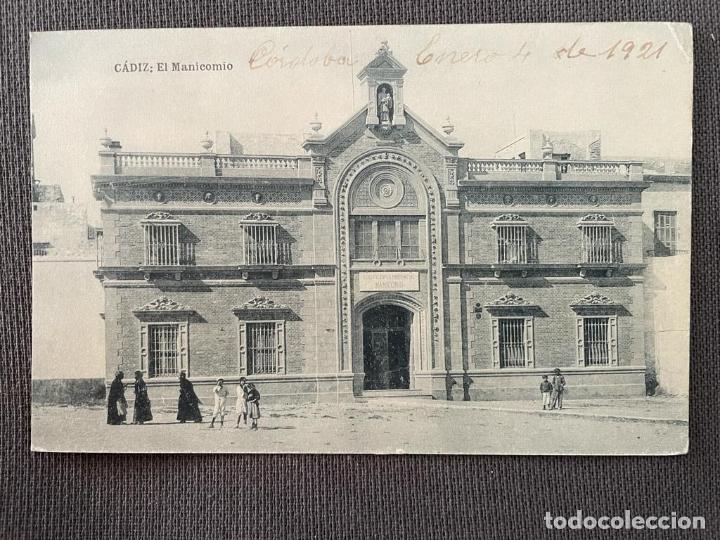 Postkarten: ANTIGUA POSTAL DE CADIZ - EL MANICOMIO (A&Ntilde;O 1921)