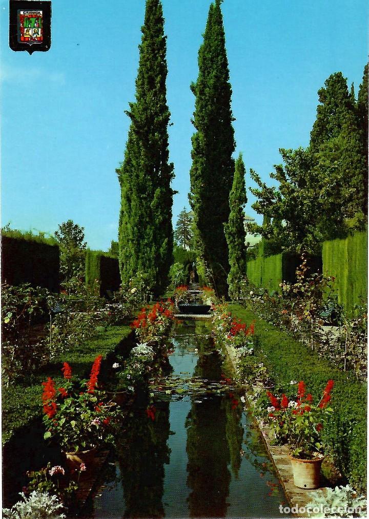 Postales: N&ordm; 33-GRANADA. Generalife. Fuentes y jardines. Sin circular. ED. DOM&Iacute;NGUEZ