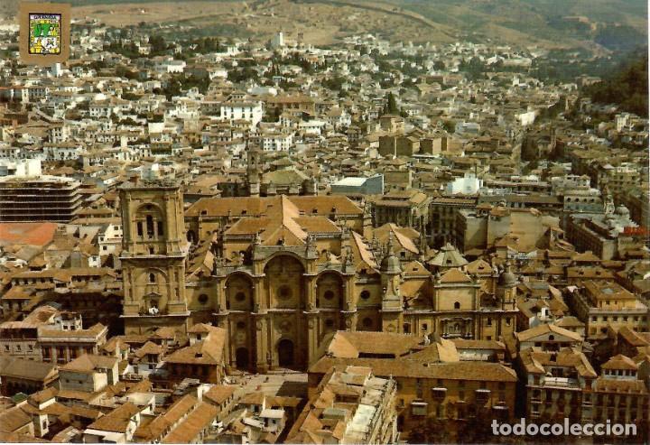 Postales: N&ordm; 10-GRANADA. Catedral. Vista a&eacute;rea. Sin circular. ED. DOM&Iacute;NGUEZ