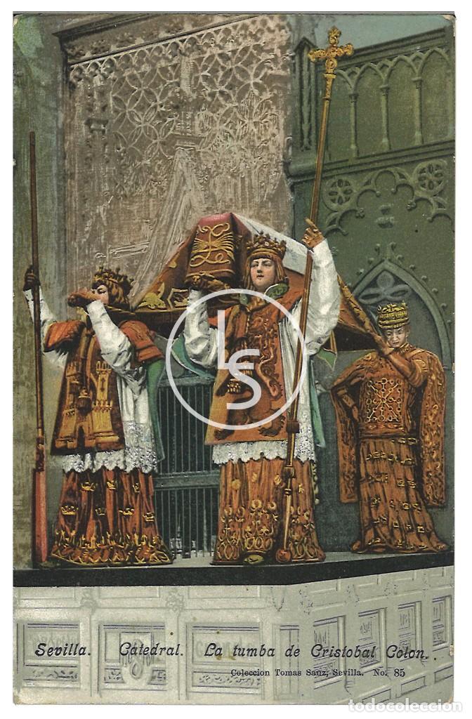 Postkarten: Postal Sevilla Catedral Tumba de Cristobal Col&oacute;n Col. Tom&aacute;s Sanz