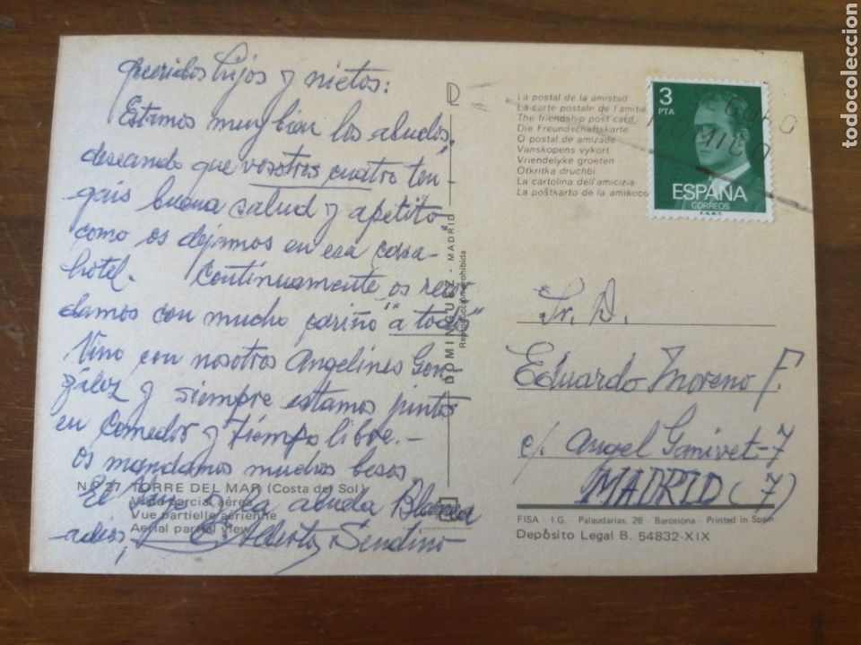 Postales: POSTAL TORRE DEL MAR - COSTA DEL SOL - Foto 2
