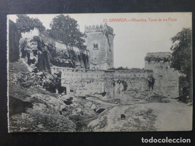 Postales: GRANADA ALHAMBRA TORRE DE LOS PICOS - Foto 1