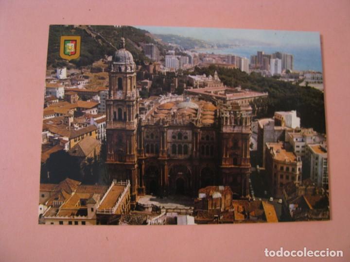 Postales: POSTAL DEL CATEDRAL DE MALAGA. VISTA AEREA. ED. L. DOMINGUEZ.
