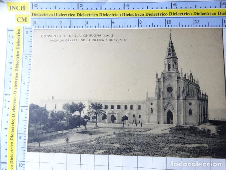 Postkarten: POSTAL DE C&Aacute;DIZ. A&Ntilde;OS 10 30. CHIPIONA CONVENTO DE REGLA. FACHADA DE LA IGLESIA. HAUSER MENET. 1576