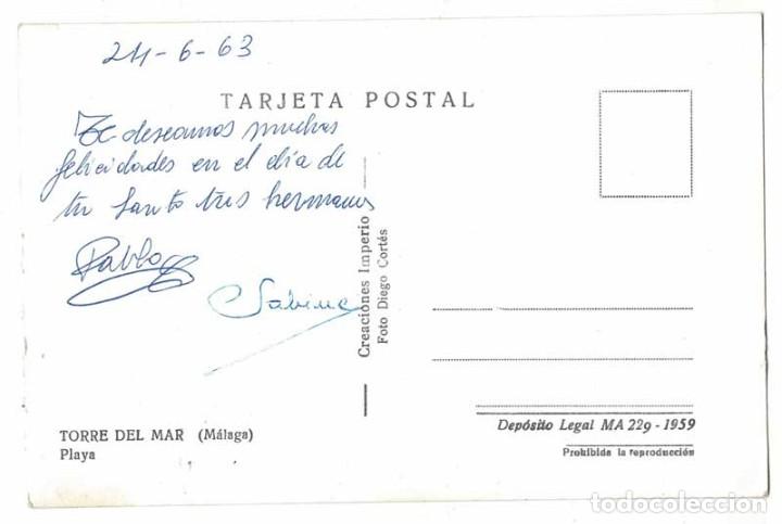 Postales: Postal M&aacute;laga. Torre del Mar. Playa - Foto 2