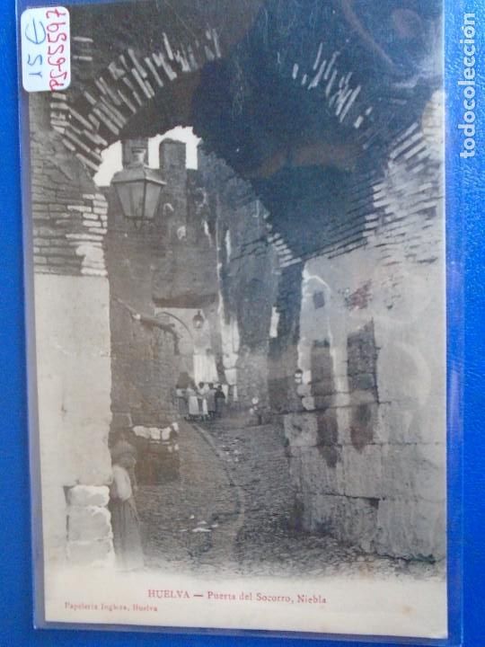 Postcards: (PS-65597)POSTAL DE HUELVA-PUERTA DEL SOCORRO,NIEBLA.PAPELERIA INGLESA