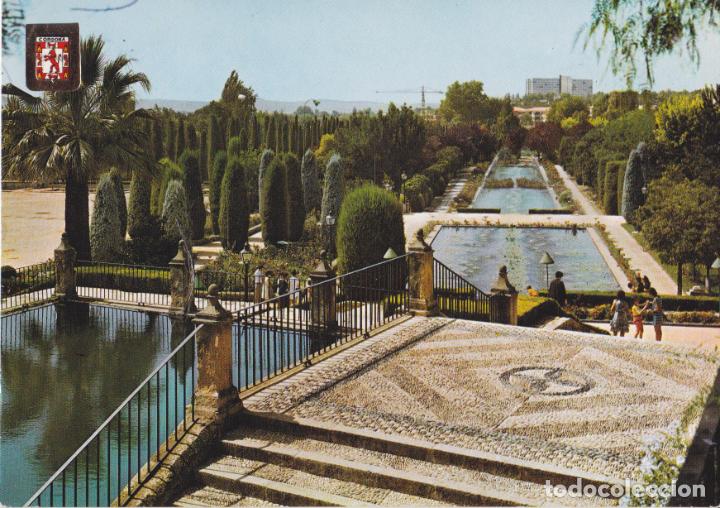 Postales: CORDOBA, JARDINES Y ESTANQUES DEL ALCAZAR DE LOS REYES CRISTIANOS - ESCUDO DE ORO N&ordm;924 - CIRCULADA