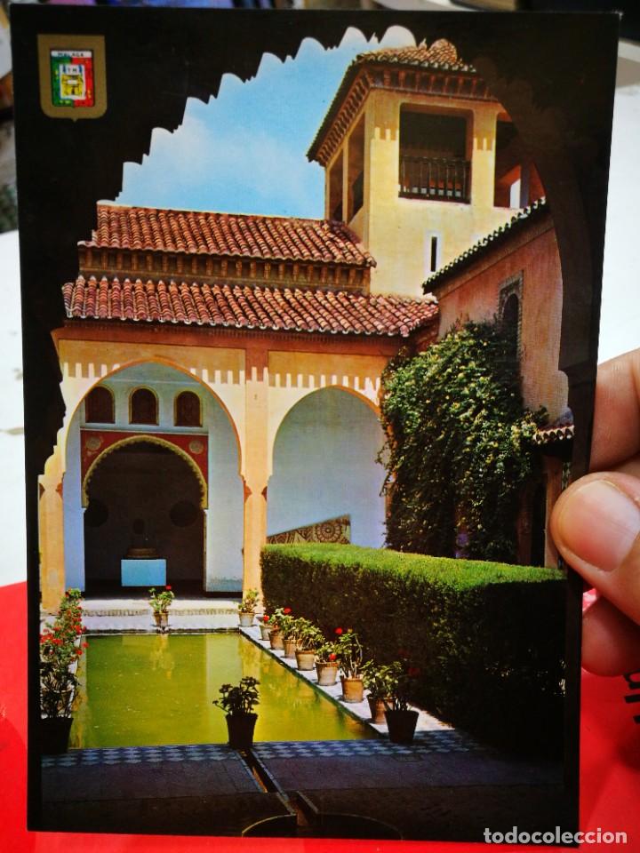 Postales: Postal MALAGA Costa del Sol ALCAZABA Estanque del Palacio N 56 DOM&Iacute;NGUEZ S/C