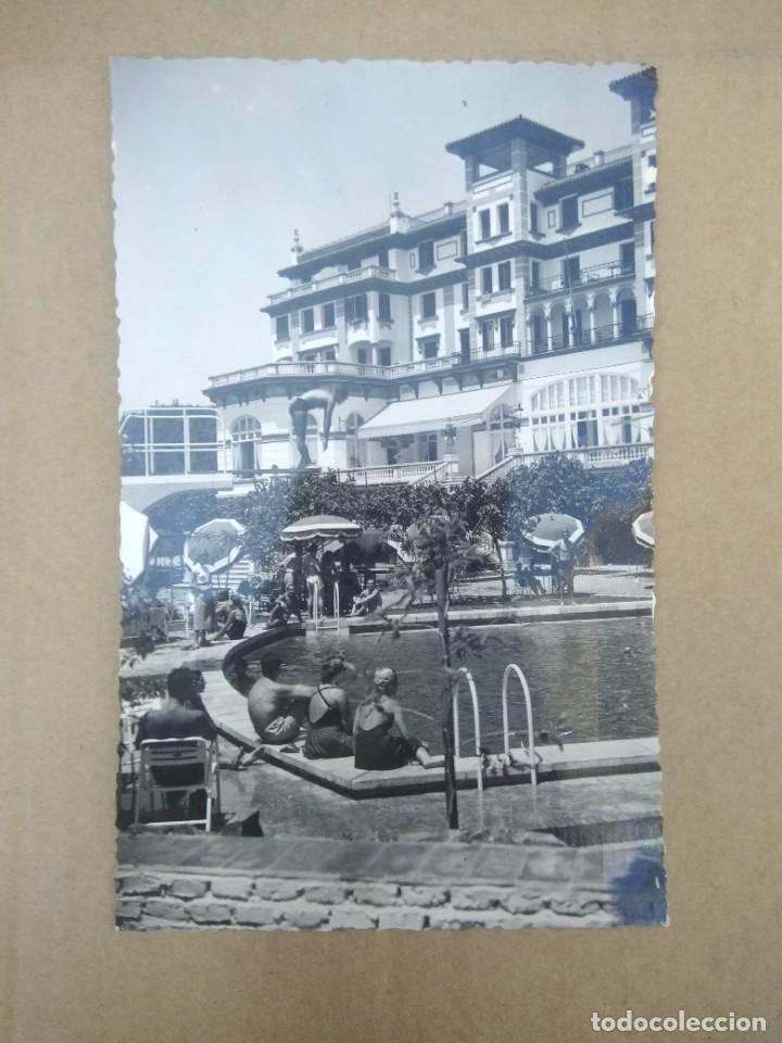 Postales: Postal 163 malaga hotel miramar, piscina