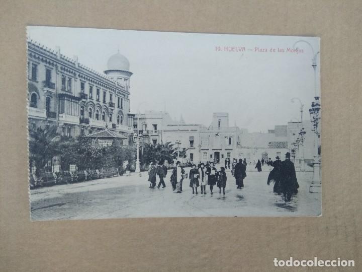 Postales: Antigua postal 19 Huelva- Plaza de las monjas