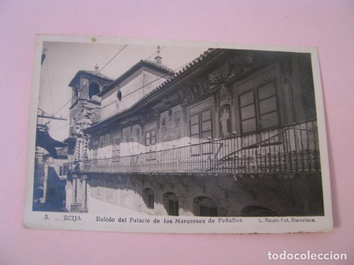 Postales: POSTAL FOTOGR&Aacute;FICA DE ECIJA. ED. L. ROISIN. N&ordm; 5 BALC&Oacute;N DEL PALACIO DE LOS MARQUESES DE PE&Ntilde;AFLOR.