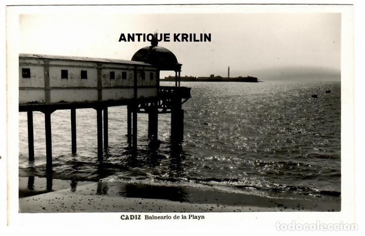 Postales: CADIZ / BALNEARIO DE LA PLAYA / POSTAL FOTOGRAFICA / DORSO SIN IMPRIMIR