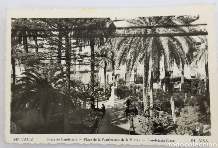 Postales: 240 - CADIZ Plaza de Candelaria. Ed. AISA. No circulada