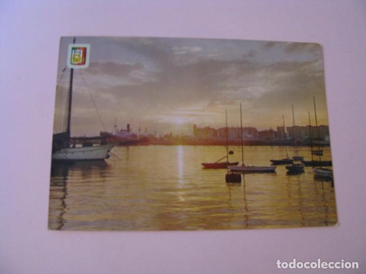 Postales: POSTAL DE MALAGA. ATARDECER EN EL PUERTO. ED. DOMINGUEZ.