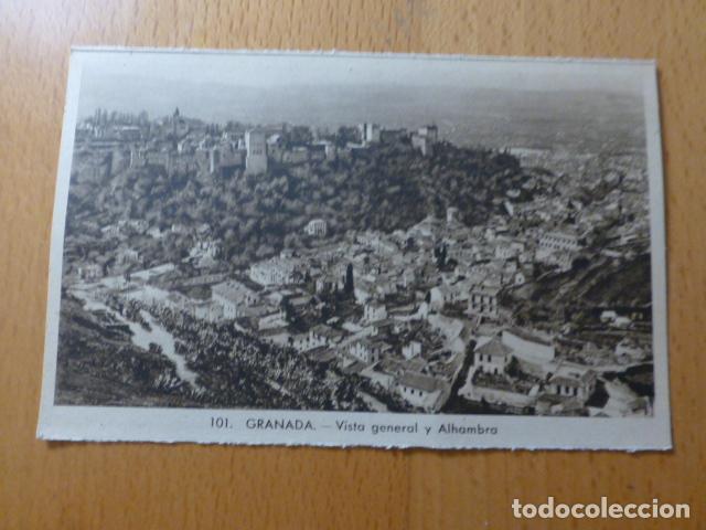 Postales: GRANADA VISTA GENERAL Y ALHAMBRA - Foto 1