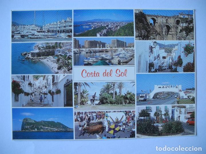 Postales: Vistas de varias Ciudades. Costa del Sol. Escrita.
