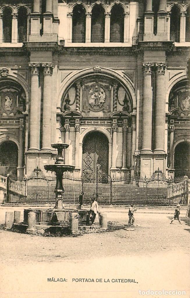 Postales: ea685 Malaga - Portada De La Catedral - Hauser Y Menet