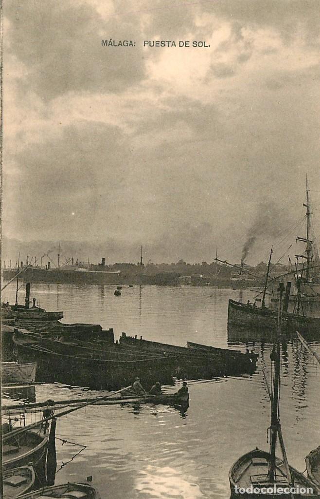Postales: ea697 Malaga - Puesta De Sol - Hauser Y Menet