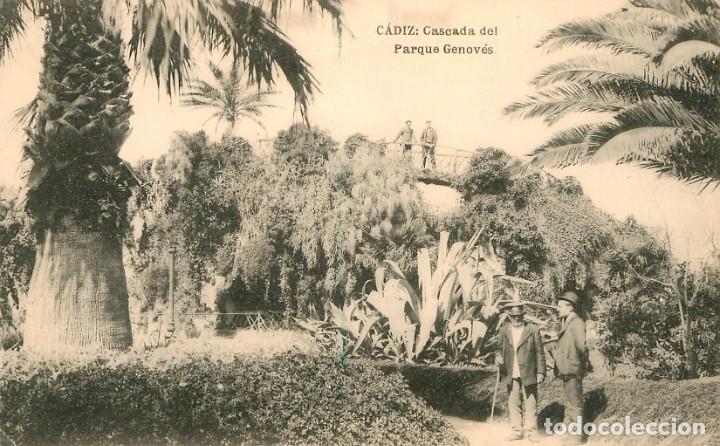 Postkarten: ea766 Cadiz Cascada Del Parque Genoves Hauser Y Menet