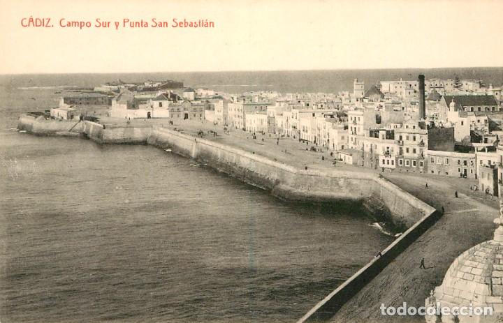 Postcards: ea775 Cadiz Campo Sur Y Punta San Sebastian Thomas N&ordm;1955