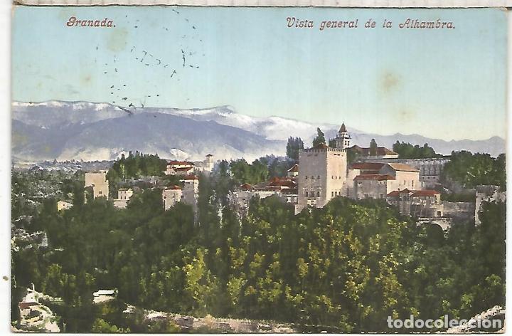 Postales: GRANADA ALHAMBRA ESCRITA - Foto 1