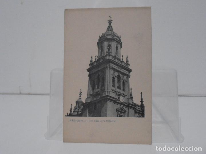 Postales: ANTIGUA POSTAL, JAEN, UNA TORRE DE LA CATEDRAL, TARJETA POSTAL