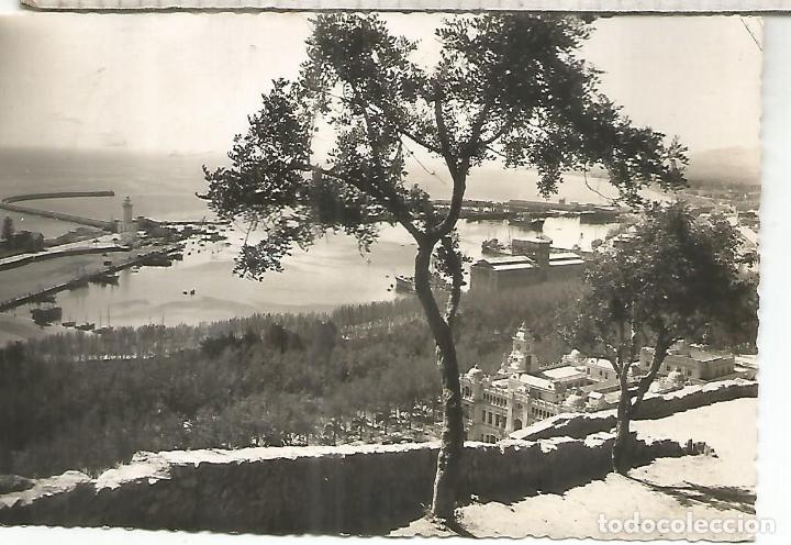 Postales: MALAGA PUERTO ESCRITA ESTUVO MOJADA