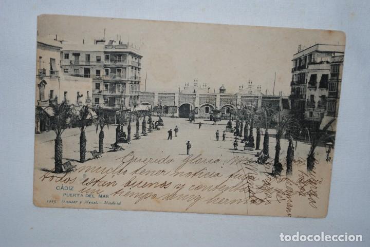 Postales: CADIZ PUERTA DEL MAR . 1904